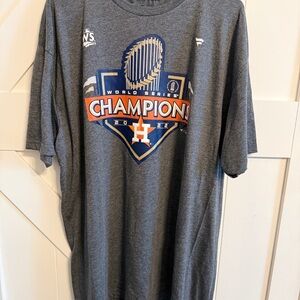 HOUSTON ASTROS 2022 2XL World Series Champions Parade Grey T Shirt